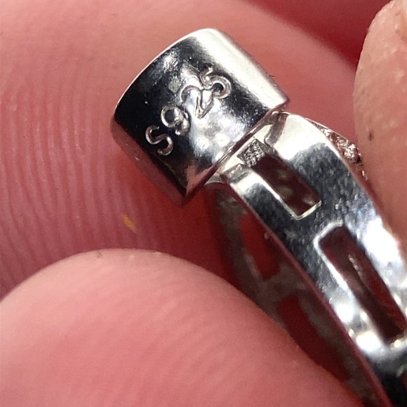 Fire Opal .89ct Platinum Finish Solid 925 Sterling Silver Pendant - Picture 7 of 7